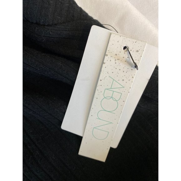 Abound Womens Turtle Neck Solid Black Lightweight Long Sleeves XS Waffle Ribbed - Picture 4 of 7
